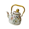 thumbnail image 4 of Tetera de esmalte, hervidor de agua caliente, diseño clásico retro, tetera resistente de 1,2 l, cafetera para cocina, hogar, oficina, agua caliente. Estilo C, 4 of 8