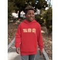 thumbnail image 2 of Celestial Joy Icons - Retro Cosmic Emojis Youth's Hoodie, 2 of 4