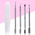 thumbnail image 1 of 4PCS/Set Remover Acier Inoxydable Durable Cuticule Poussoir Double Tête Nail Art, 1 of 9