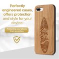 thumbnail image 2 of Case Yard Wooden Case Outside Soft TPU Silicone, Slim Fit Shockproof Wood Protective Phone Cover for Girls Boys Men and Women, Supports Wireless Charging Surf Design case for iPhone-8-Plus, 2 of 7