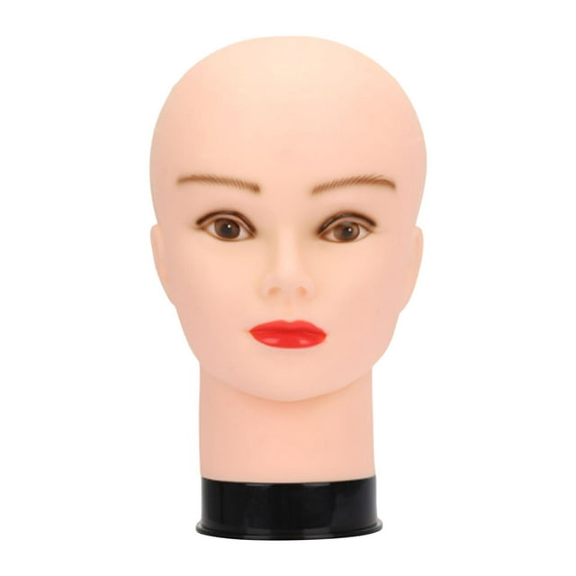 MERIGLARE Mannequin Head Cosmetology Display for Display Hat Making Salon Black Base Female
