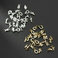 thumbnail image 4 of QQTDFG 925 Sterling Silver Initial Letter Alphabet A-Z CZ Dangle Charm A2500-Gold-E - 1 piece, 4 of 8