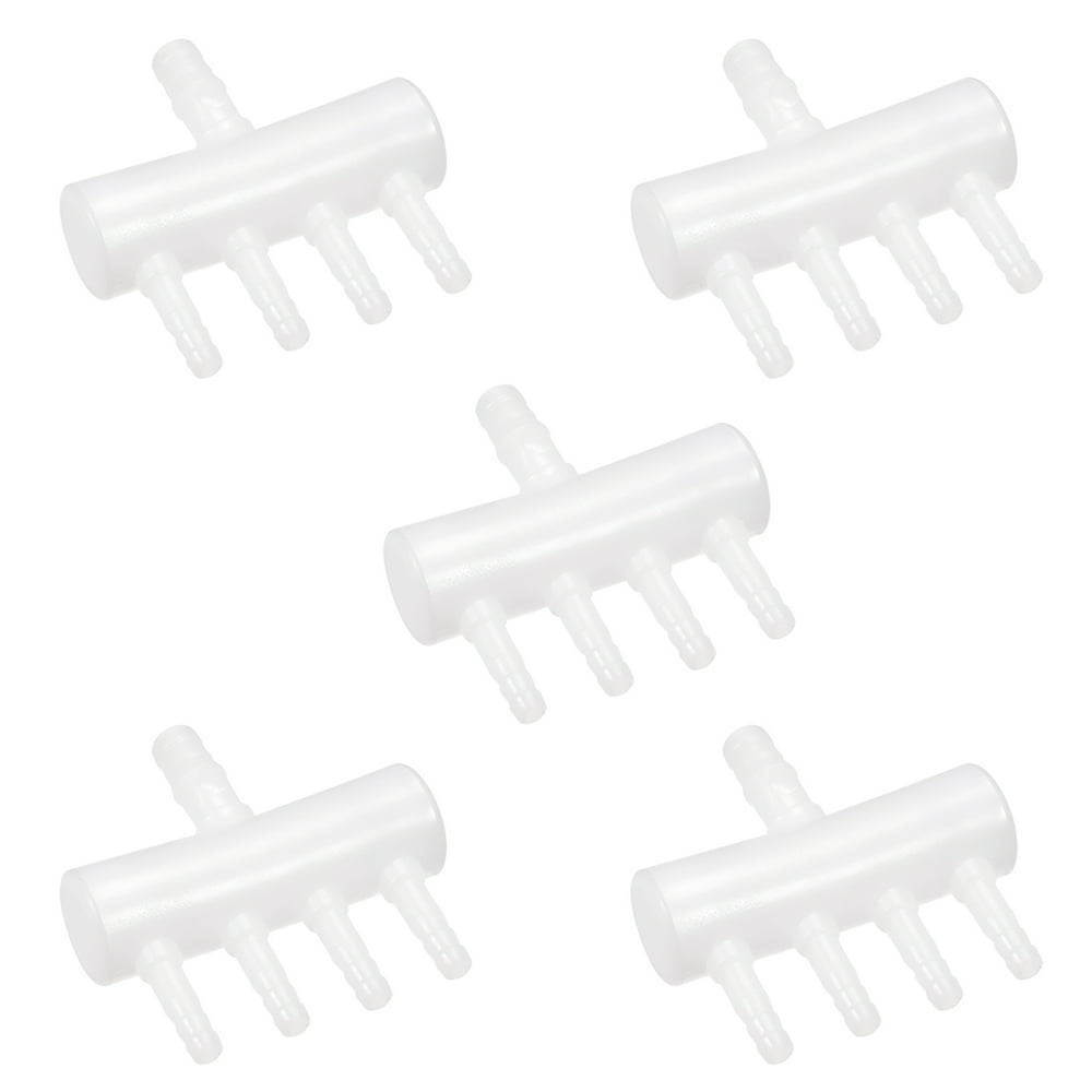 8mm to 4mm 4 Way Aquarium Air Line Splitter Connector Fish Tank Plastic