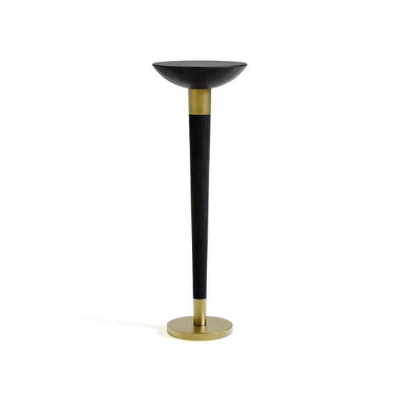 Bob Drink Table, Modern Black Side Table, Sculptural Accent Table, Round Pedestal End Table, Solid Woo Table, Luxury Small Space Furniture