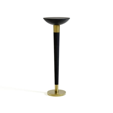 Bob Drink Table, Modern Black Side Table, Sculptural Accent Table, Round Pedestal End Table, Solid Woo Table, Luxury Small Space Furniture