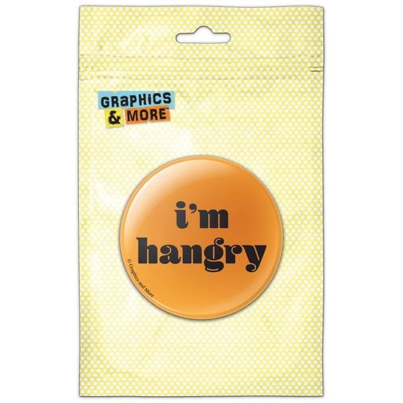 I'm Hangry Hungry Pinback Button Pin Badge