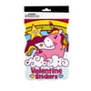Unicorn Valentine Stickers, 256 Count