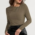 thumbnail image 2 of GigrtiJin Long Sleeve Tops for Women Casual Soft Twisted Slim Going out Tops Crewneck Plus Size Dressy Workout Tops, 2 of 4