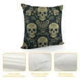 thumbnail image 4 of MDO  Vinatge Skull Rose Navy Blue One Throw Pillow with Cover for Couch Bed Sofa, 18 x 18 Decorative Pillows w/Case, 4 of 5