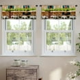 thumbnail image 2 of LALILO Kitchen Curtain Valance Cartoon Nature Landscape Rod Pocket Window Curtain 52"x 18" Set of 2, 2 of 5