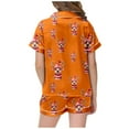thumbnail image 3 of TZEWGL Night Suit For Baby Satin Silk Short Sleeves Button Down Top Classic Shorts With 2 Piece Set Features Pjs For Kids size 2-3T, 3 of 5