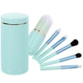 thumbnail image 2 of 1 juego de brochas cosméticas profesionales de fibra artificial con espejo., 2 of 7
