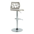 thumbnail image 6 of LumiSource Silver Folia Adjustable Barstool - Set of 2, 6 of 6
