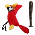 thumbnail image 2 of 1 juego de loro de peluche para hombro, juguete de loro pirata de peluche para niños, accesorio de disfraz de pirata para Halloween, decoración de loro de peluche con telescopio de juguete., 2 of 7