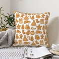 thumbnail image 4 of KLL Christmas Elements Decorative Throw Pillow Covers Velvet Soft for Couch Sofa Bedroom Living Room Outdoor (No pillow core)- 20"x20", 4 of 5