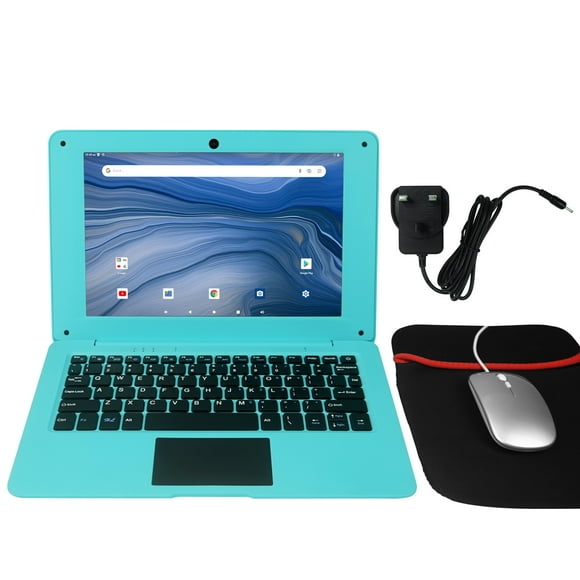 T&C 10.1" Inch Portable Kids Laptop Computer, Linux-Android 12.0 OS, 2gb Ram+64gb Rom, Wi-Fi- Blue