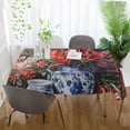 thumbnail image 3 of Yayeee Tablecloths 60" x 108" Rectangle Wrinkle Resistant Party Table Cover, Red Vibrant Flowers, 3 of 8