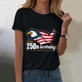 thumbnail image 2 of CAICJ98 250th Anniversary USA Shirt for Women 250 Years of Freedom American 1776 2026 T-Shirts for Women (Black,XL), 2 of 8
