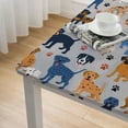 thumbnail image 5 of BANET  Cute Dog Paw Print Square Tablecloth  Square Table Cloth Waterproof Table Cover Washable Fabric Wrinkle Resistant Blue Tablecloths for Dining Kitchen Party Holiday Dinner white, 5 of 8