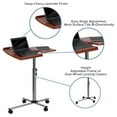 thumbnail image 2 of Angle and Height Adjustable Mobile Laptop Computer Table with Cherry Top, 2 of 8