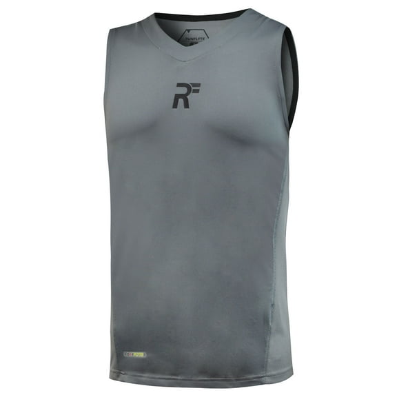 RunFlyte Men's Hybrid Training Tank Top Grey/Black f1004-ggk