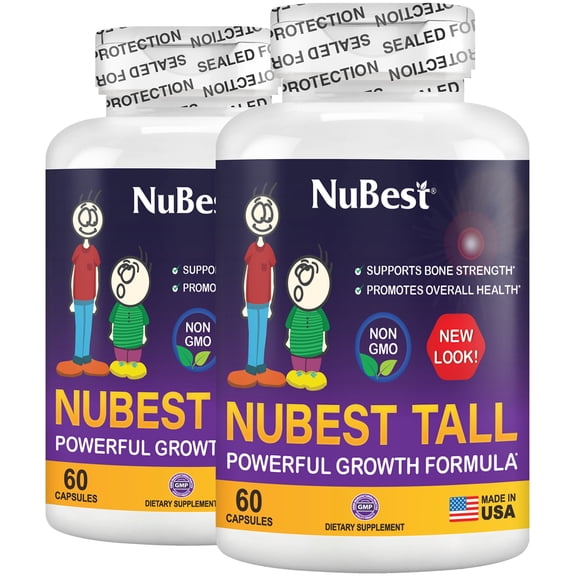 NuBest Tall, Bone Strength Formua for Ages 5 , Helps Healthy Growth and Immunity (Pack 2)