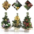 thumbnail image 3 of Mini árbol de Navidad Artificial Mini, Juego de 3 árboles de Navidad Artificiales para decoración del hogar, Tienda, Oficina, 20 x 11 cm, 3 of 5