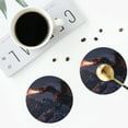 thumbnail image 4 of Gaeub Fire Breathing Dragon Twilight Print 4 Pcs Leather Coasters for Drinks ,Drink Coasters Sets,Drink Table Cup Coasters for Living Room Kitchen Coffee Decor-Round Shape, 4 of 6