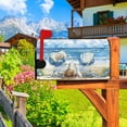 thumbnail image 2 of Blue Seaside Mailbox Covers Watercolour Beachside Wood Chair Flower Leaves Magnetic Mailbox Cover Summer Holiday Mail Box Post Letter Box Wraps for Home Yard Decor Standard Size 18x21 Inch, 2 of 6