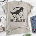 thumbnail image 2 of Unclesaurus T-shirt, Unisex Men's Shirt, Uncle Shirt, Uncle Dinosaur Shirt, Light Silk Gray, Small, 2 of 6