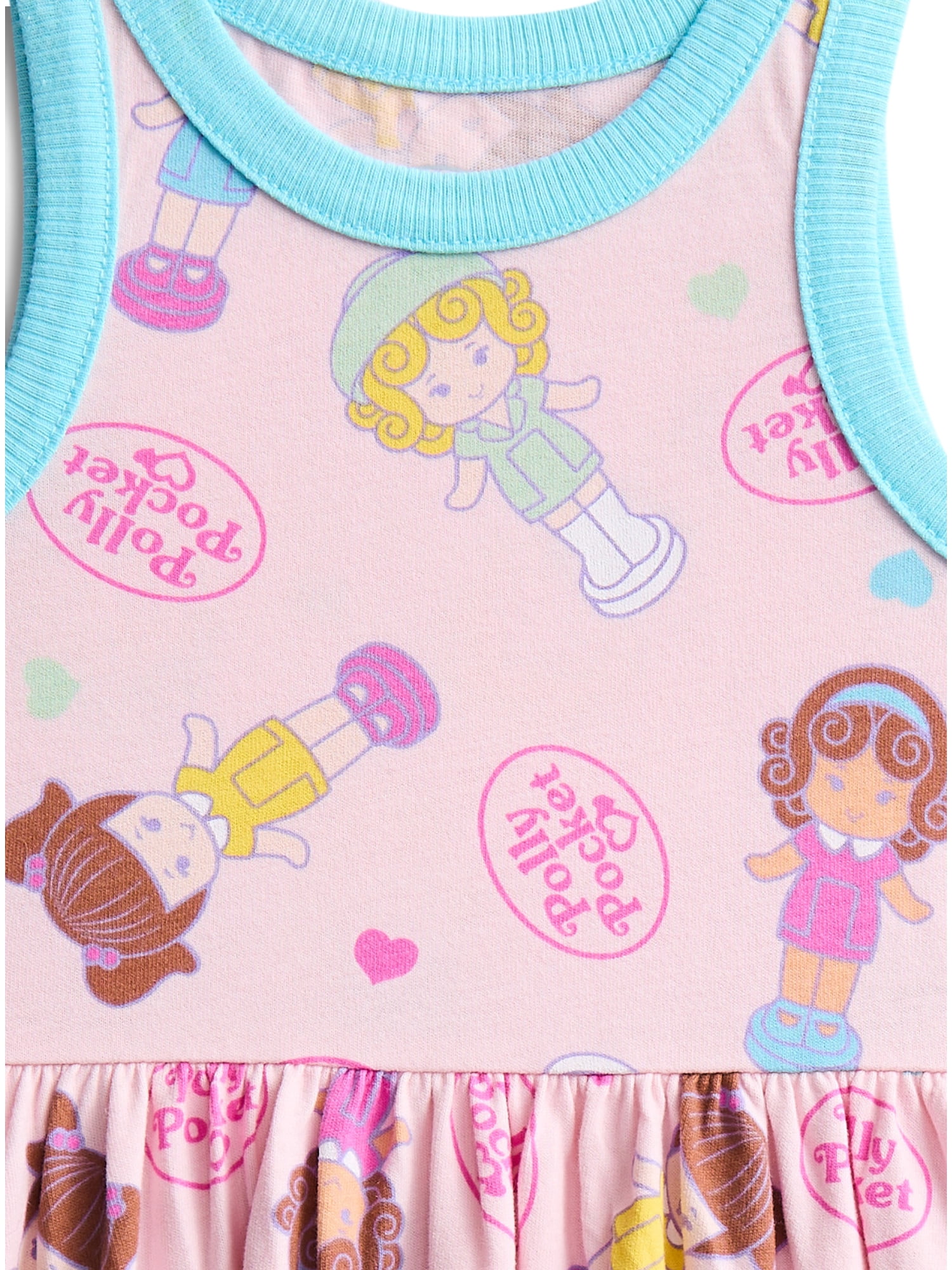 Polly Pocket Toddler Girls Allover Print Graphic Tank Dress, Sizes 12M-5T