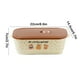 thumbnail image 3 of Fiudx Lonchera Fresh Bowl, Caja Bento de Cerámica con Divisiones, Diseño Pintado a Mano, Apta para Microondas, Tapa a Prueba de Fugas, Lonchera Portátil para Trabajadores, Diseño Único, 3 of 6
