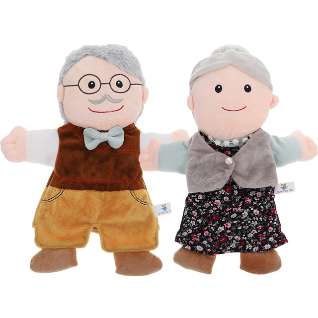 KAKOWELY 2 marionetas de mano para niños, juguetes educativos para la hora del cuento.