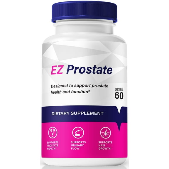 EZ Prostate Pills, Official Formula For Prostate Health, E Z Capsules, All Natural Support For Energy, Control and Overall Wellness, 500mg Vitamins (60 Capsules)