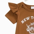 thumbnail image 4 of CAUYDY Baby Girl Clothes Set Preemie Girls Short Sleeved Bodysuit Infant Fall Winter Romper Newborn Going Home Outfit 0 3 6 9 12 18 24 Months Sizes 3-6 Months,Brown, 4 of 7