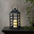 thumbnail image 1 of Hometrends 13.9'' Metal Lantern with Slats, 1 of 8