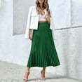 thumbnail image 6 of Drses‌‌ ‌‌‌‌‌‌‌‌‌‌‌‌‌‌‌‌‌‌‌‌‌‌‌‌‌‌‌‌‌‌Women's Elegant Pleated Maxi Skirt - High Elastic Waist A-line Long Skirt with Shirring Detail for Work, 6 of 7
