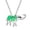 green, variant on YYKihy Personality Elephant Pendant Necklace For Women Wonderful Gifts For Birthday Anniversary