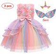 thumbnail image 1 of Vestido de unicornio para niña, vestido de baile bordado, vestidos de cumpleaños de princesa para niña, disfraces de fiesta, ropa para niños, nuevo Fivean unisex, 1 of 2