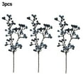 thumbnail image 3 of Artificial Bouquet Artificial Plant 3 Pcs/Set 36Cm In Total Length Berries Blue, 3 of 3
