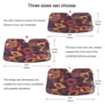 thumbnail image 5 of Universal Fit Accordion Auto Sunshade Windshield Sunshade 55'' x 27.6'' Abstract Pizza Pattern, 5 of 8