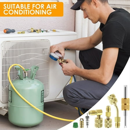 R410 Adapter Kit Mini Split Adapter 1/4Sae-5/16Sae Refrigerantion Hose Connector YIWEI