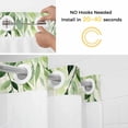 thumbnail image 2 of Eucalyptus Leaf No Hooks Shower Curtain with Snap-in Liner Watercolor Vintage Sage Green Leaves Rustic Shower Curtains for Bathroom, Waterproof, Easy Install, Washable 72"x72", 2 of 9