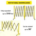 thumbnail image 4 of 16FT Industrial Metal Expandable Barricade Retractable Traffic Fence with Casters Portable Barricade Gate Folding Security Gate for Construction Area Traffic Control Cordon, 4 of 7