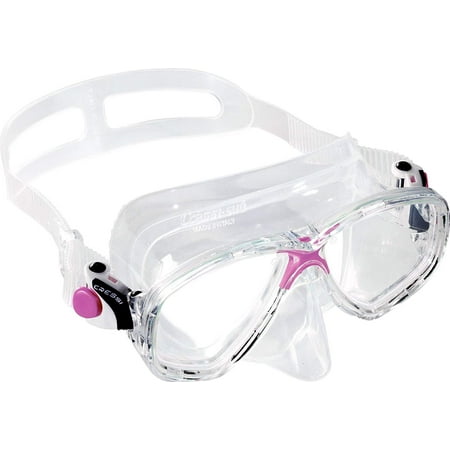 Marea, clear/pink, Cressi is a REAL diving, snorkeling and swimming Italian brand, since 1946. By