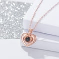 thumbnail image 2 of Collar De Corazón En 100 Idiomas I Love You Collar De Proyección Para Mujeres Niñas Regalos De San Valentín Cateissary AP006387-02, 2 of 6