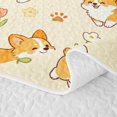 thumbnail image 5 of Manfei Cute Dalmatian Corgi Twin Quilt Set, Spring Tulip Flower Twin Coverlet Set, Cream, 2-Piece, 1 Bedspread and 1 Pillowcase, 5 of 7