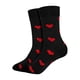thumbnail image 5 of Calcetines de Media Pantorrilla Jinwen Rojo Negro Regalos del Día de San Valentín Casual Invierno Estilo A, 5 of 8