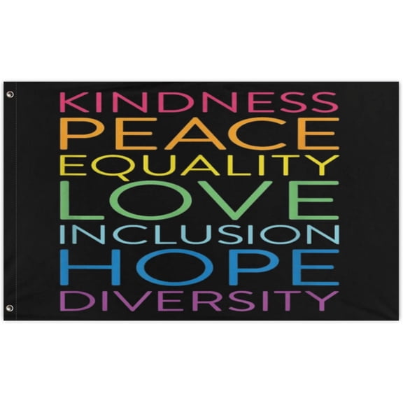 Equality for All, Hate for None Double-sided Printed Flag 3x5 Ft Garden Yard House Flags Greeting Banner Indoor Outdoor Party Home Decor