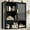 Black, variant on Bathroom Storage Cabinet, Medicine Cabinet with Adjustable Wood Shelf & Doors, Over The Toilet Storage Cabinet for Laundry Room & Kitchen & Living Room (Natural Oak)